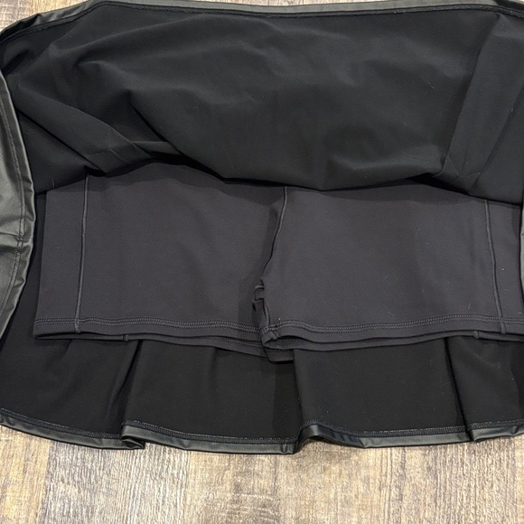 Flared Faux Leather Circle Skirt with Wide Waistband Size Large - Picture 3 of 4